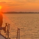 Sonnenuntergang beim Segeln